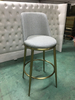 Tabouret de bar &agrave; cadre dor&eacute;
